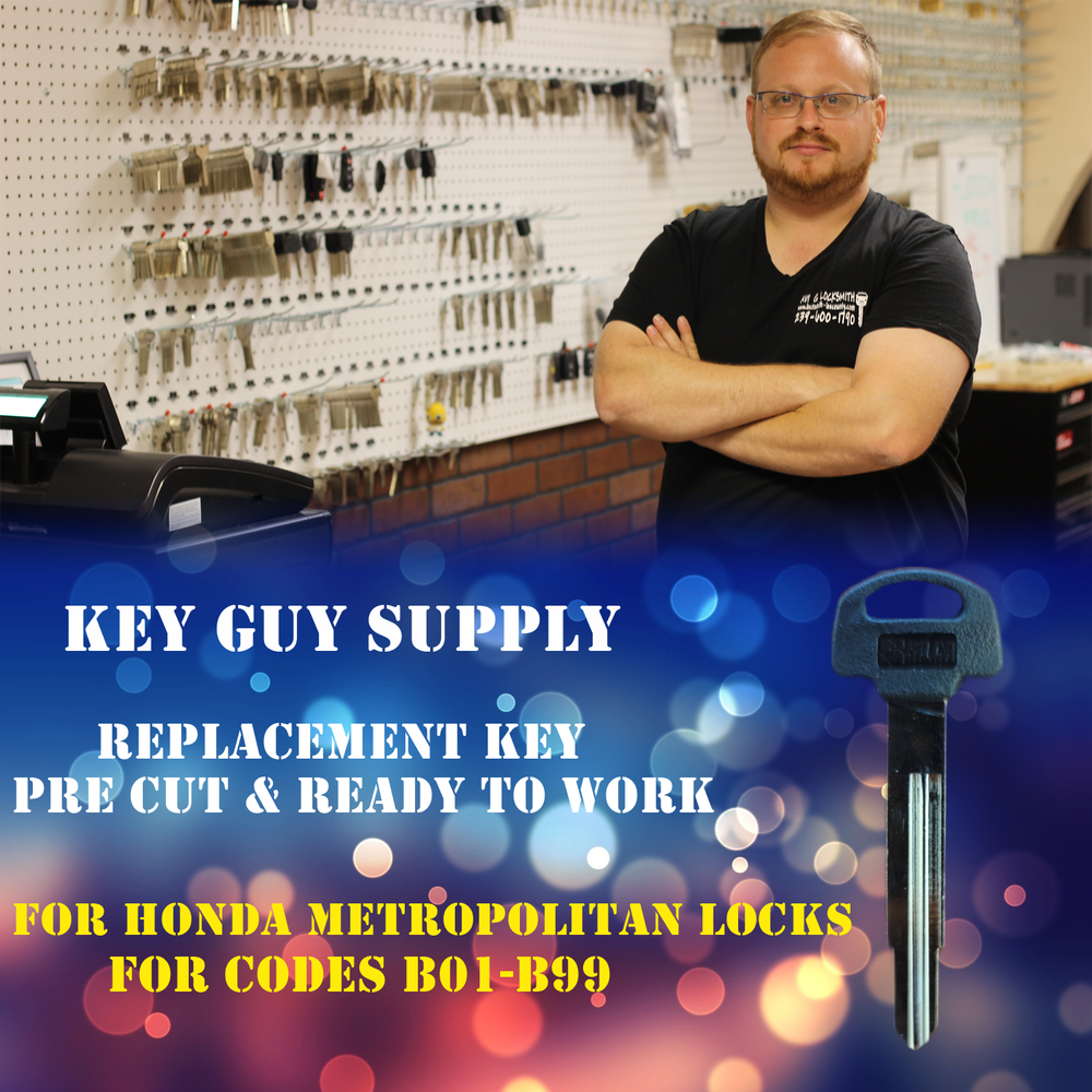 B00-B99, Replacement key for Honda Metropolitan Scooters, Cut to code. Locksmith