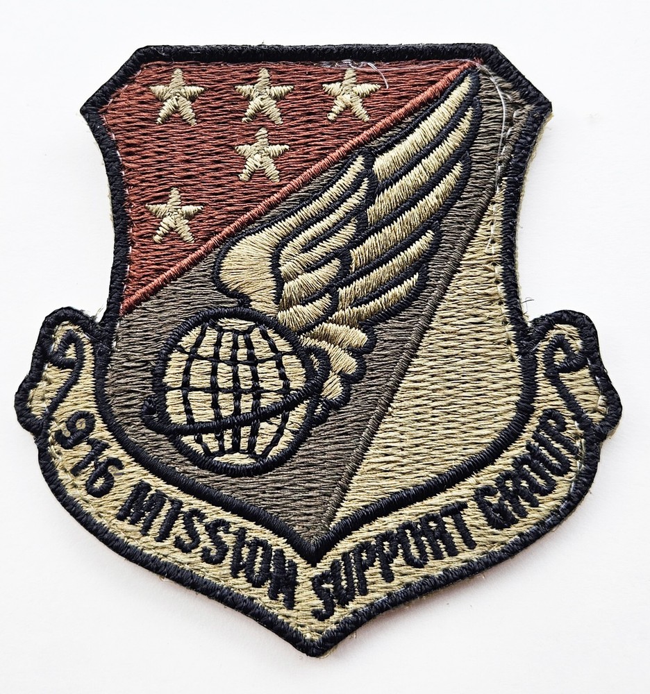 Air Force 916th Mission Support Group Spice Brown Hook Back Patch