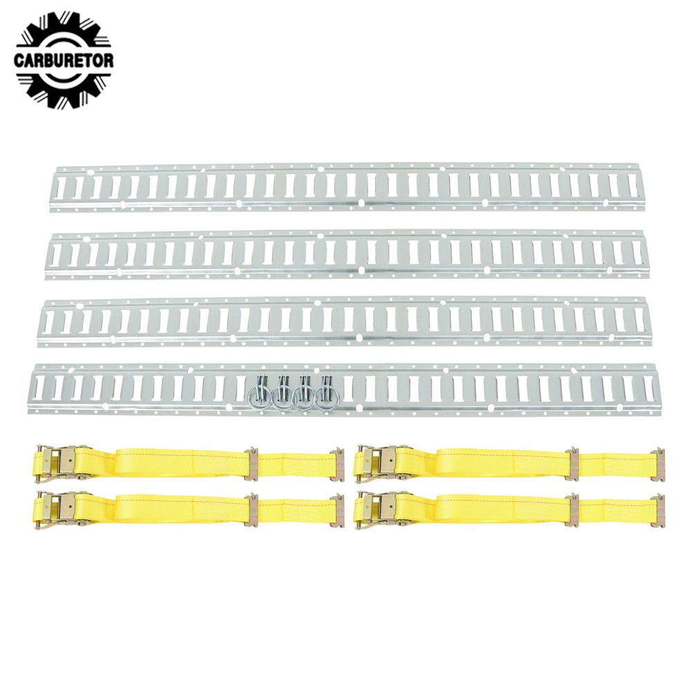 Silver 12 Pack 60" E Track Rail Sections With Mounting Hardware For Trucks Vans