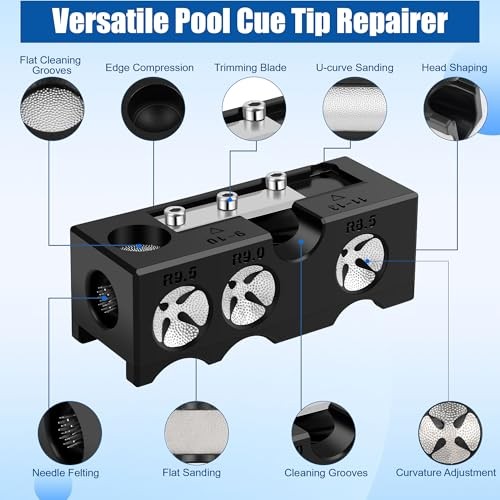 Billiards Pool cue Tips Replacement kit, Professional Billiards Accessory for