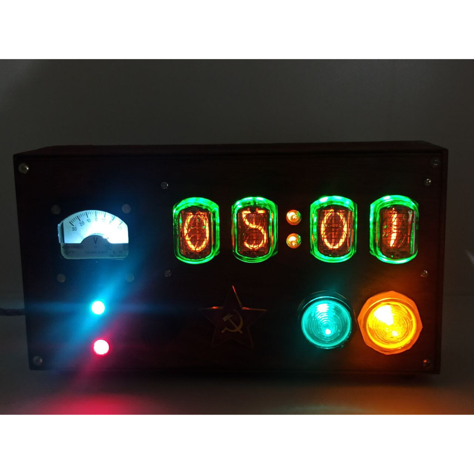 Metro 2033 Game Nixie Tube Table Clock with IN-12 Tubes Steampunk - Apocalypse