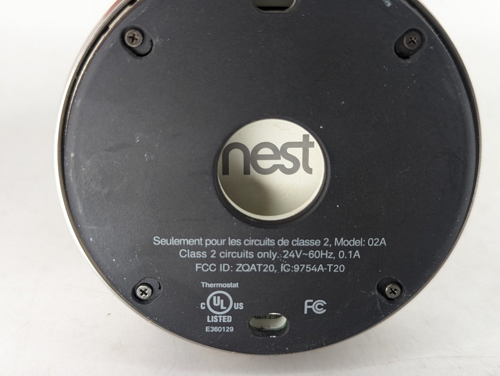 Google Nest 02A Black/Silver 2nd Gen Programmable Learning Thermostat (UNTESTED)