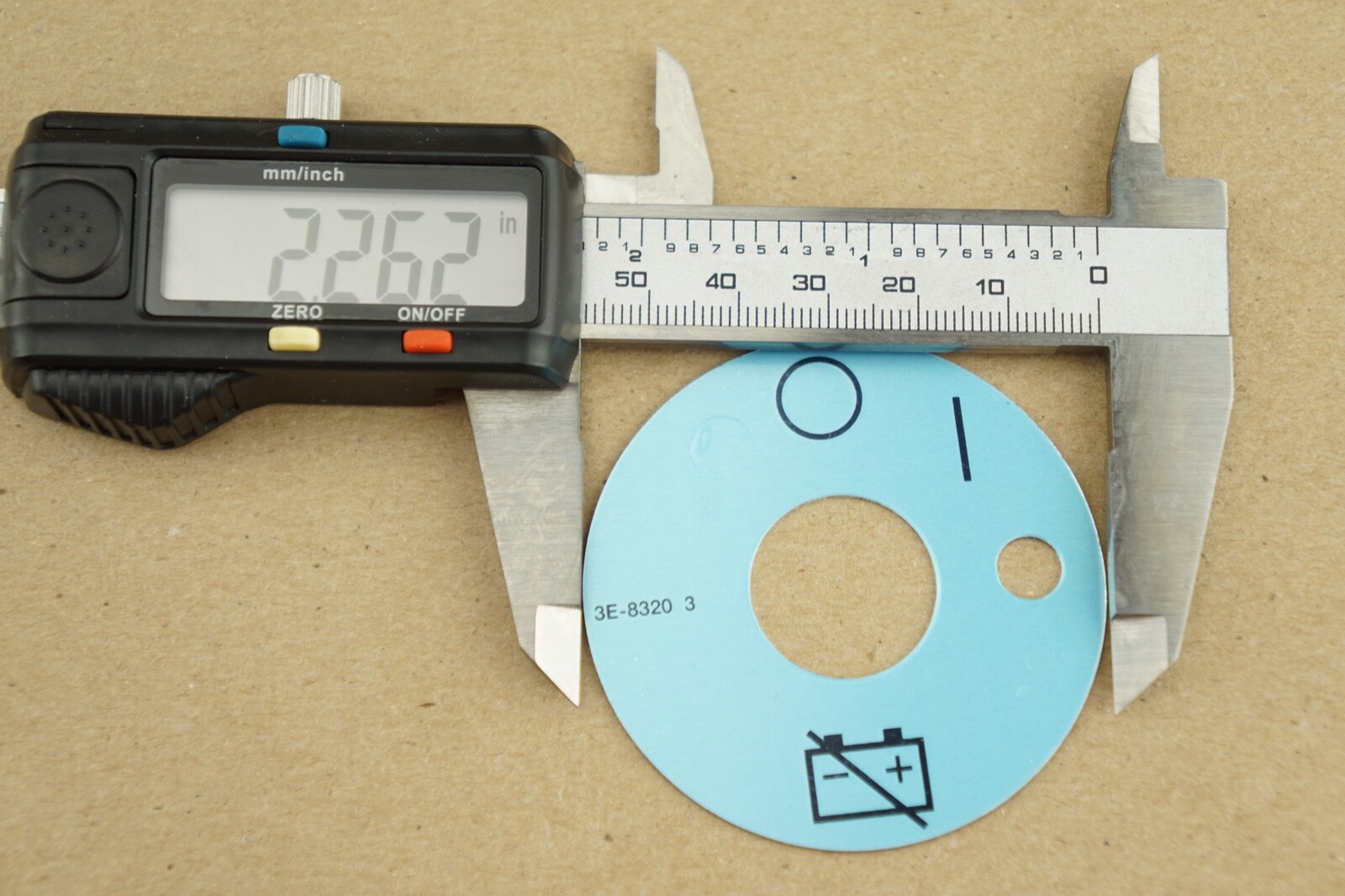 New OEM Cat 3E-8320 Battery Disconnect Switch Replacement Instruction Plate