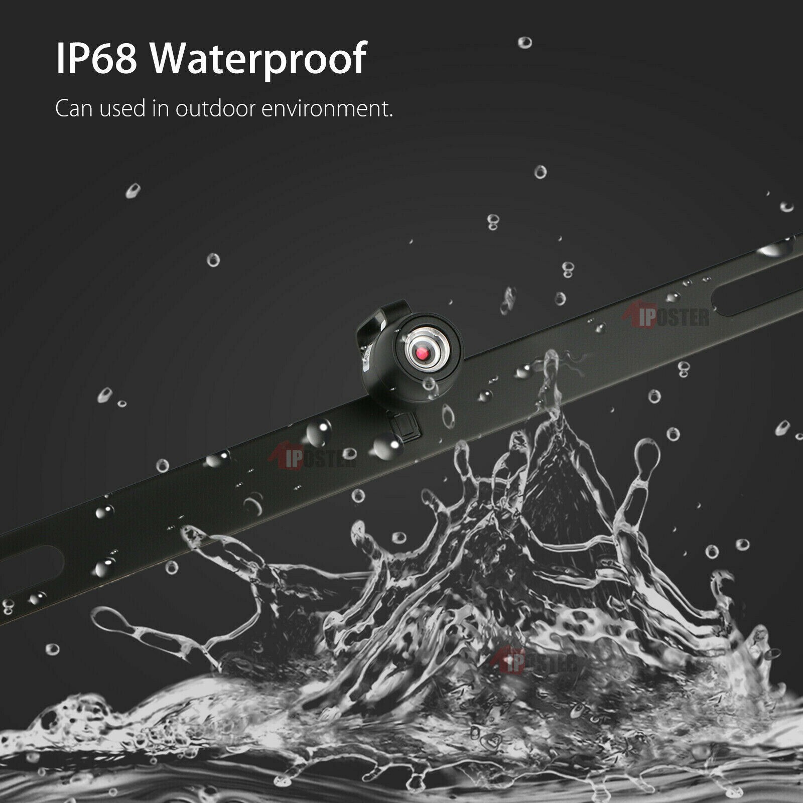 Metal Car License Plate Backup Reverse Rear View Camera Night Vision Waterproof