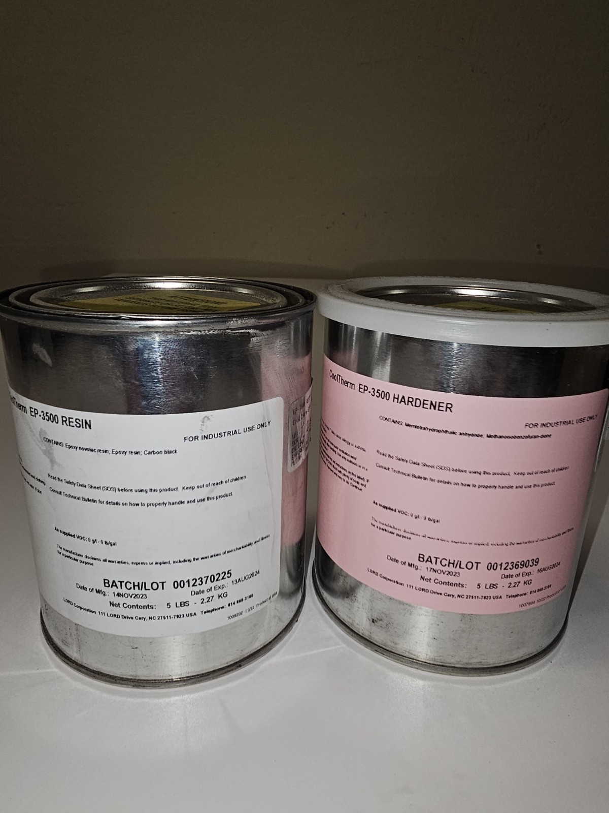 Parker Lord CoolTherm EP-3500 Resin & Hardener (Exp: Aug 2024)