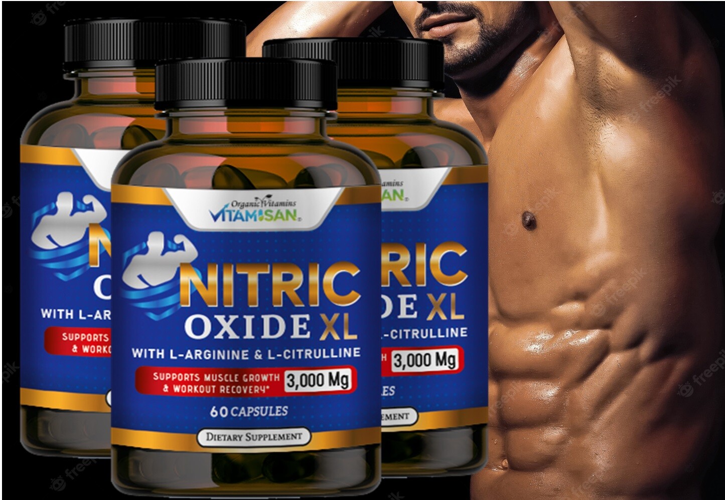 Nitric Oxide Booster L-Arginine, L-Citrulline 3000mg 120 Caps HIGHEST POTENCY