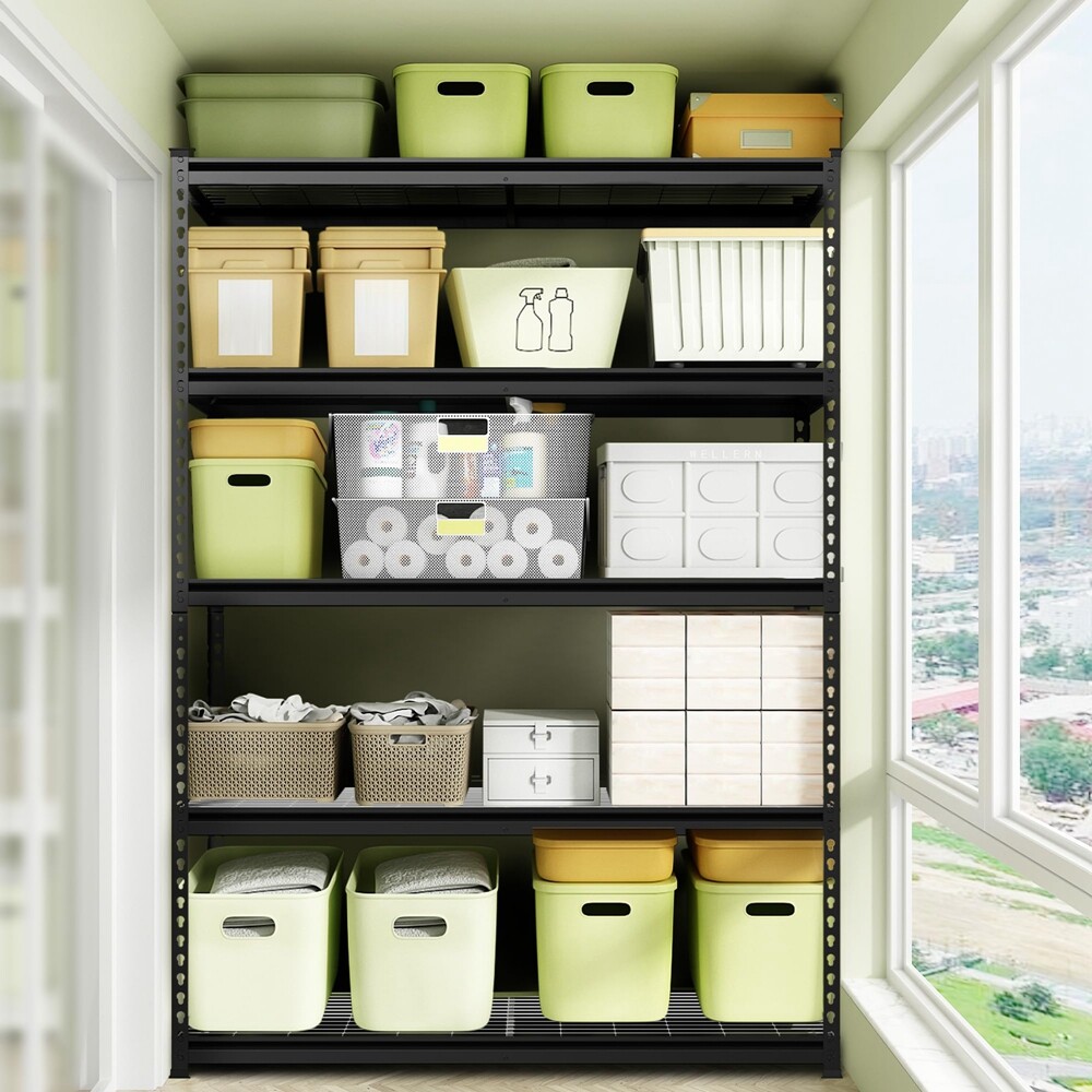 WORKPRO 5-Tiers Metal Storage Shelving Unit 48" Wx24" Dx72" H Storage Rack Shelf