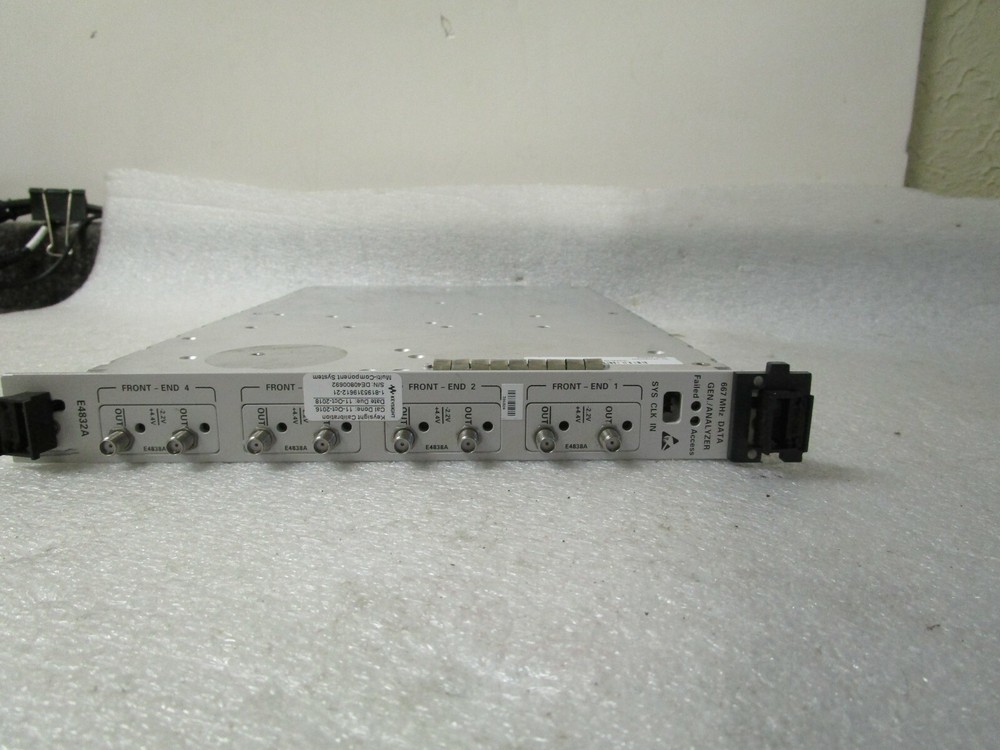 Agilent 667MHz Data Analyzer E4832A with (4) E4838A Generator Front-End