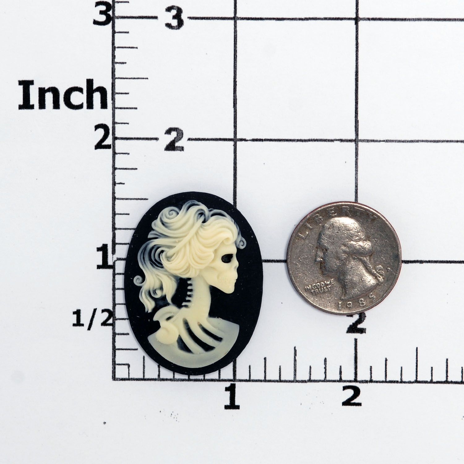 Lolita Skull Silicone Mold - Resin Polymer Clay Food Safe Fondant Chocolate (545