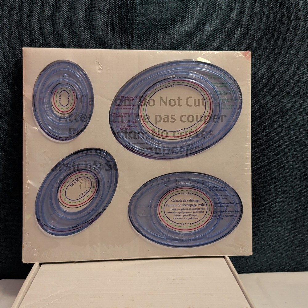 Creative Memories Custom Cutting System 4 Oval Patterns A33 Template Set SEALED