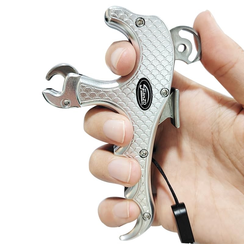 Archery Compound Bow Release - 4-Finger Thumb Release Aid for Compound Bows, ...