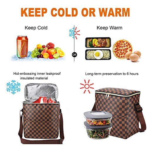 Lunch Bags-Checked Pattern