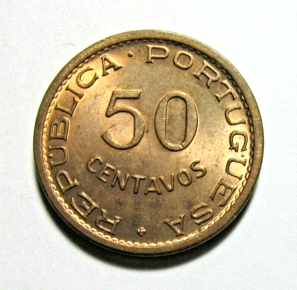 PORTUGUESE TIMOR. 50 CENTAVOS, 1970. UNCIRCULATED.