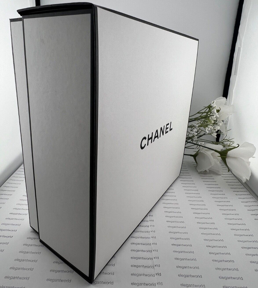 CHANEL Square EMPTY GIFT BOX Container 8.5"x8.5"x3.75" NEW AUTHENTIC