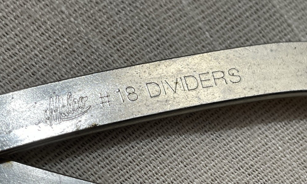 Vintage MALCO No.18 Radius DIVIDERS