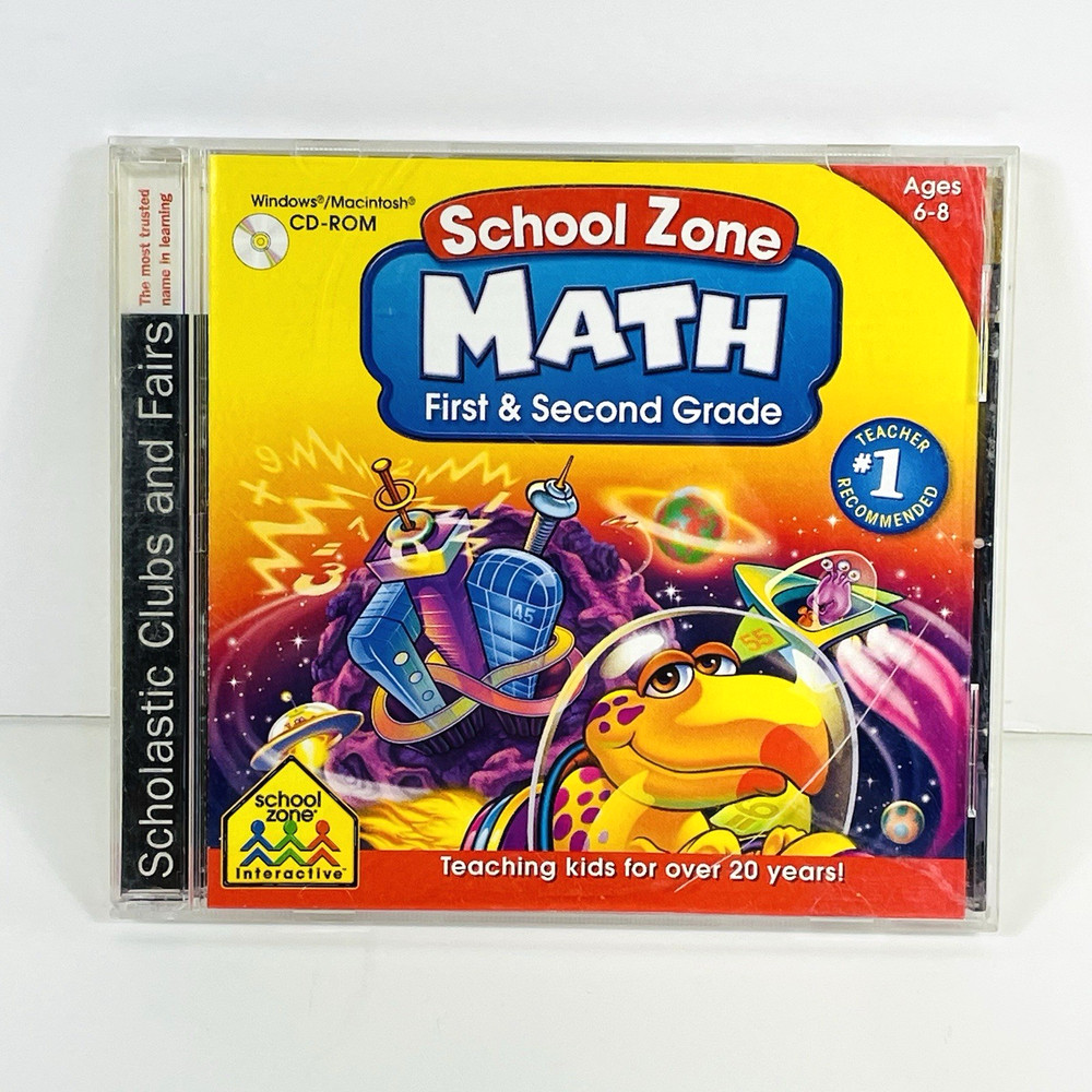 School Zone Math First & Second Grade PC CD-ROM for Windows and Macintosh