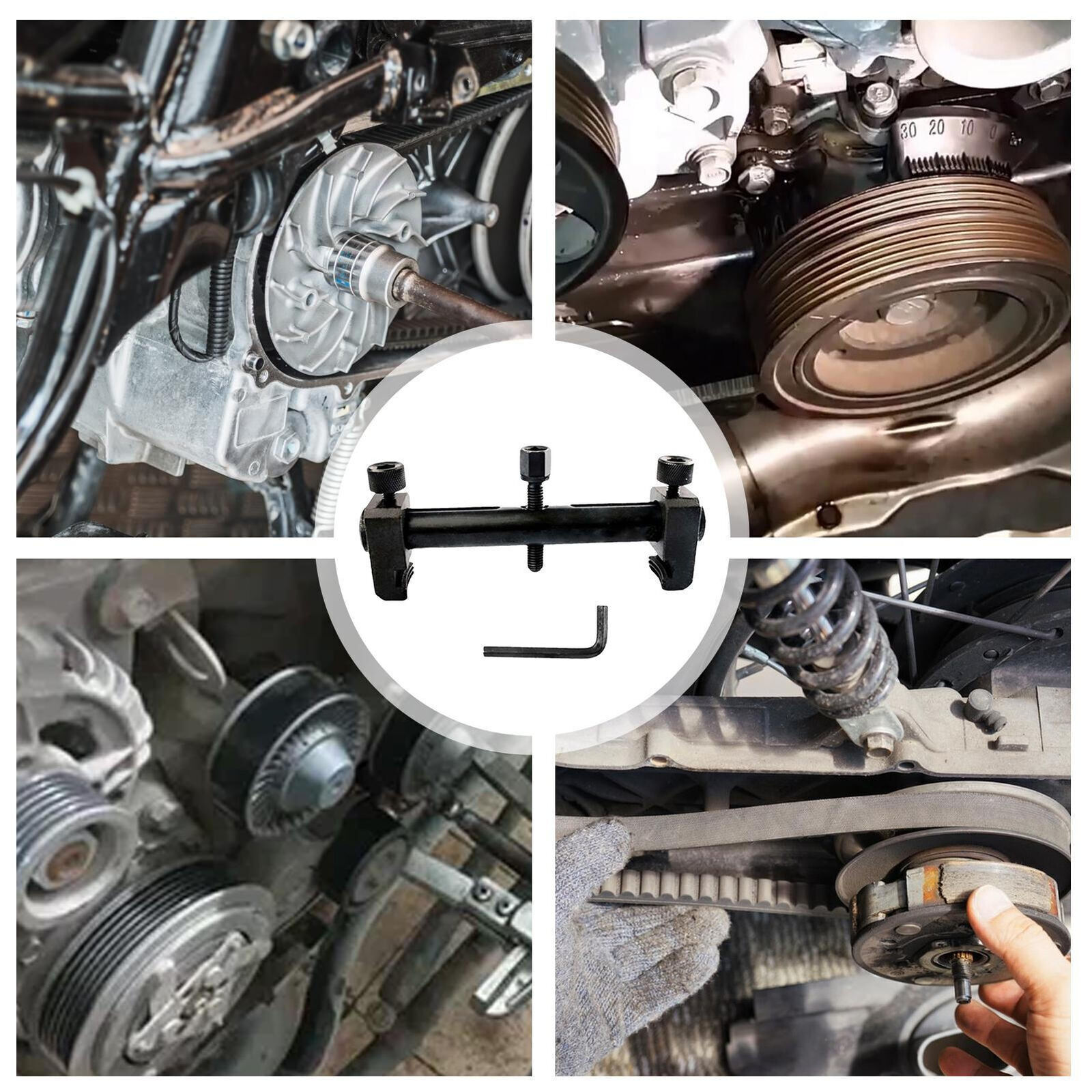 New 35mm -165mm Universal puller For Ribbed Drive Pulley Crankshaft Tool Remover