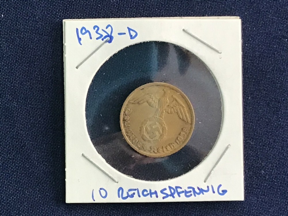 1938-D Germany  10 Reischspfennig   E7741