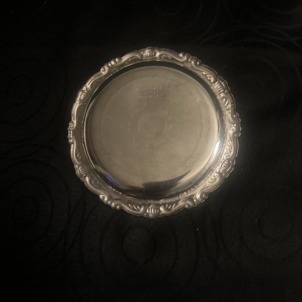 ASHTRAY Silver plated EP on Steel Made in Italy 4" Across