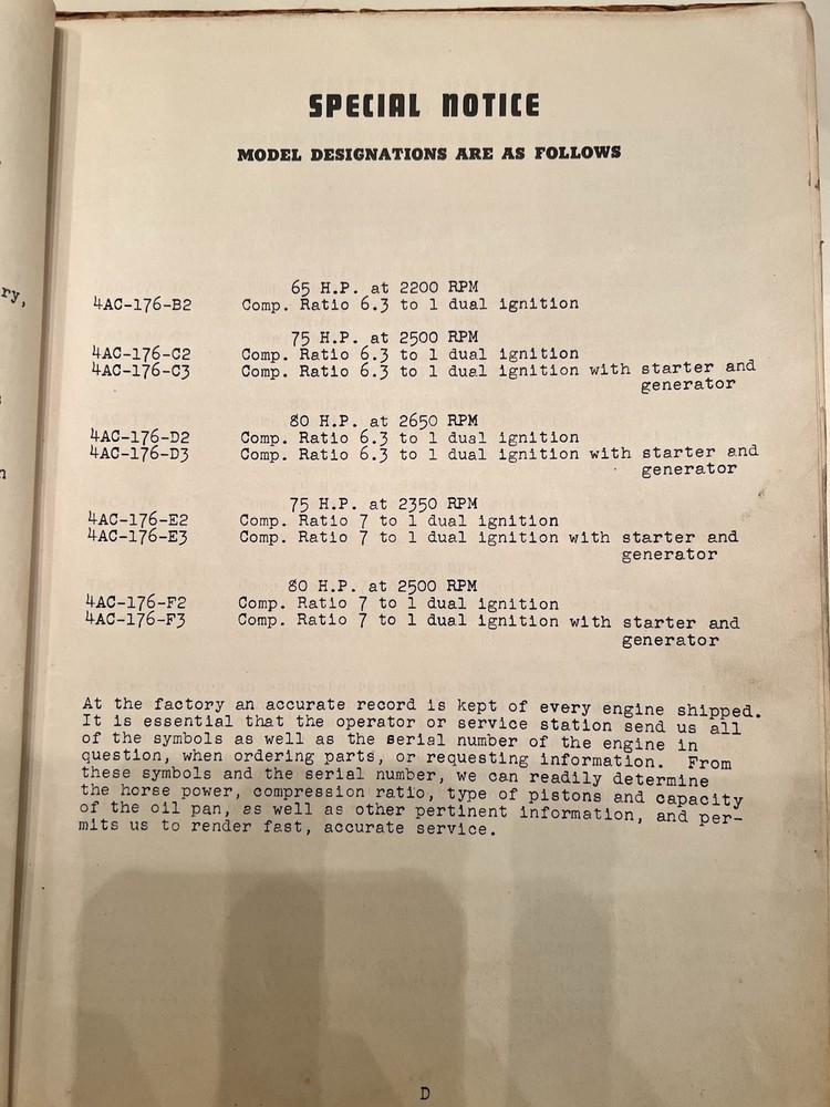 Franklin Aircraft Engine Model 4AC-176 Operators Handbook