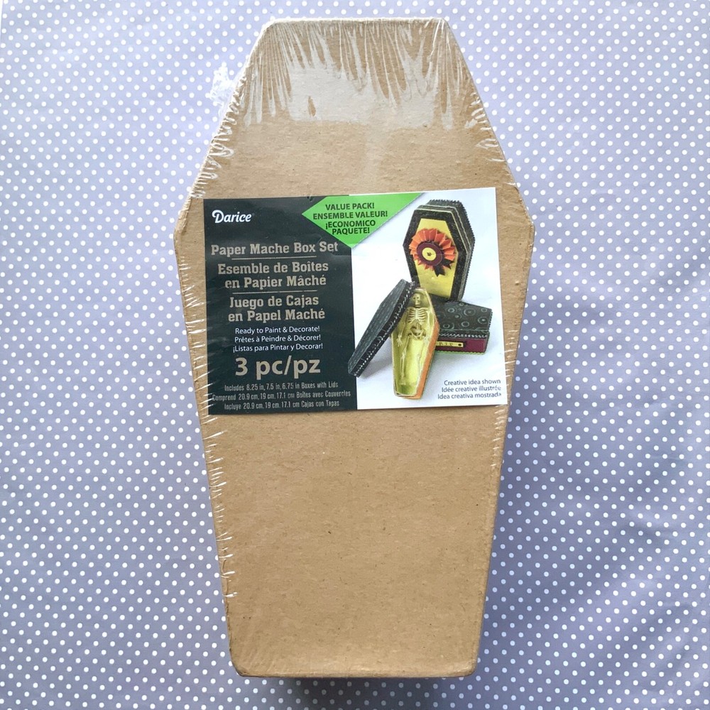 Darice Craft Paper Mache Nesting Box Coffins
