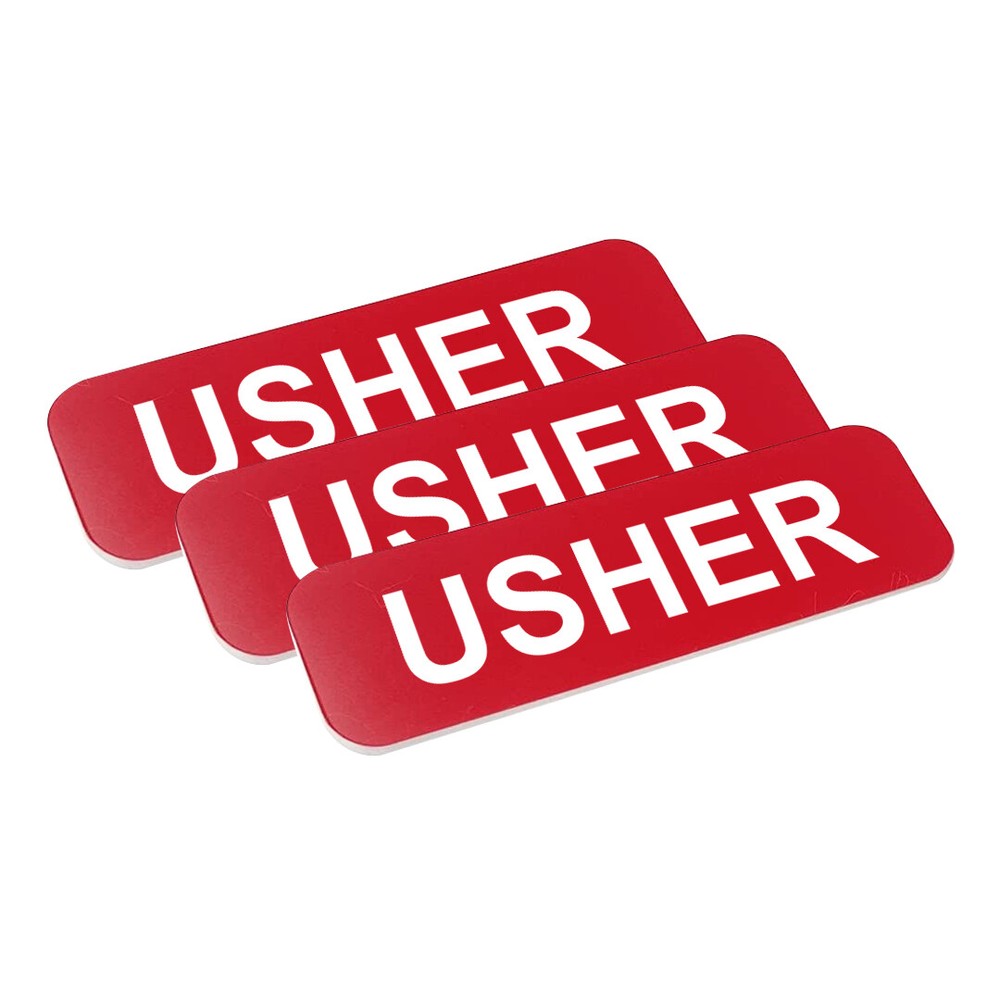 Usher Name Tag - Pack of 3