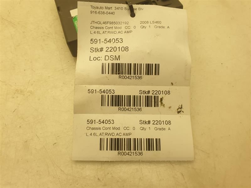 07-08 LEXUS LS460 AC TEMPERATURE CONTROL MODULE CHASSIS ECM ASSEMBLY