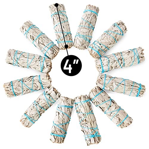 20 JL Local White Sage Smudge Sticks 4" Each Sustainably Grown