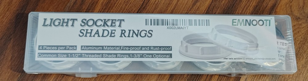 Emnooti Light Socket Shade Rings 4 Pieces