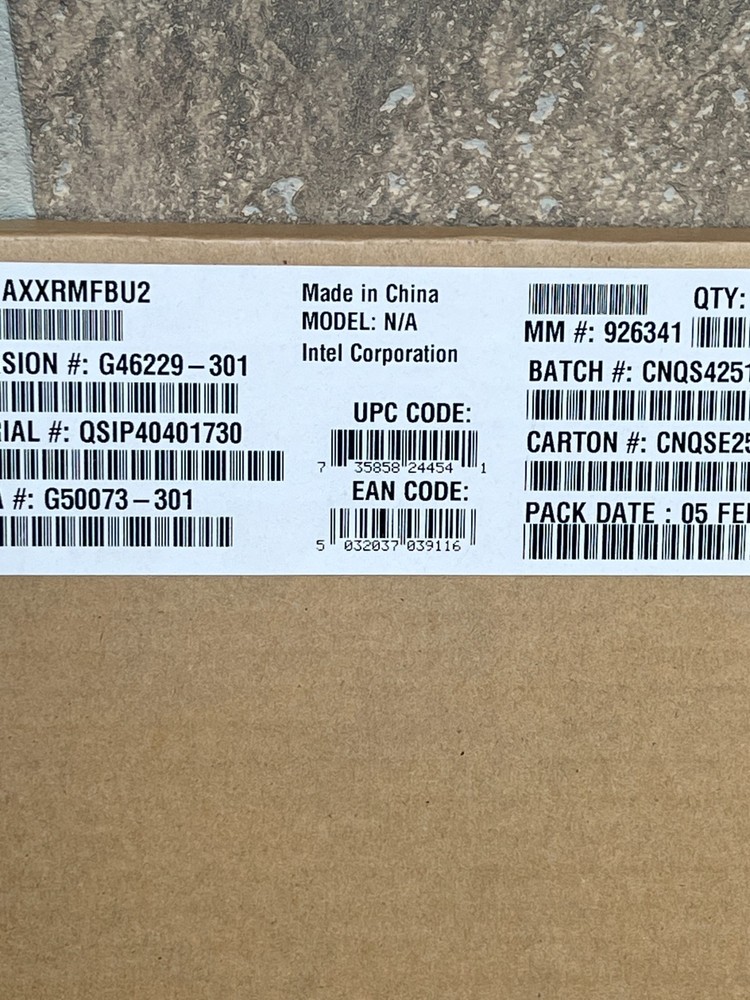 Intel AXXRMFBU2 RAID Maintenance Free Backup NEW Open Box