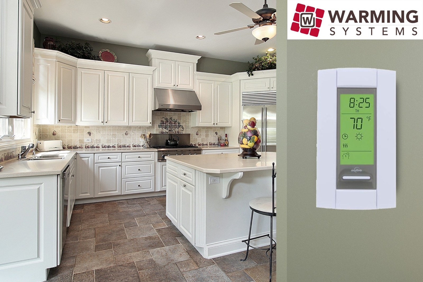 Electric Tile Radiant Warm Floor Heat Heated Kit, 120V, All Sizes Available