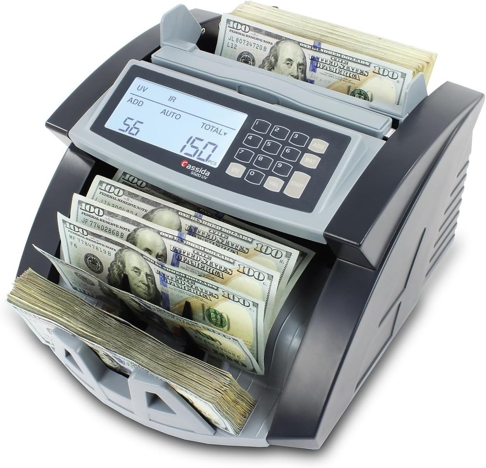 Efficient 5520 UV Money Counting Machine with Large LCD & Multi-Mode Operation
