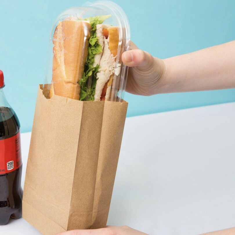 Brown Paper Bag Lunch Grocery Shopping Take out Bags Capacity 2, 4, 6, 8, 12 Lbs