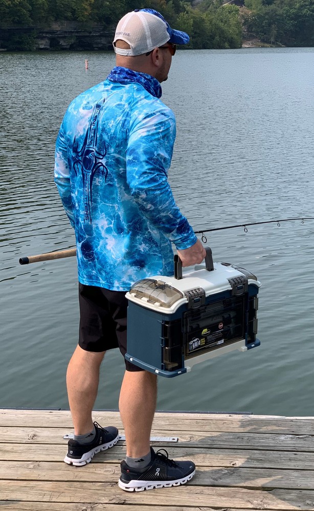 Angled Tackle System 3700, Blue and Silver