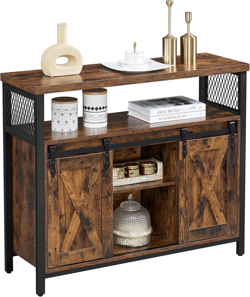 Versatile Coffee Bar Storage Cabinet with Adjustable Shelves - Sturdy Design