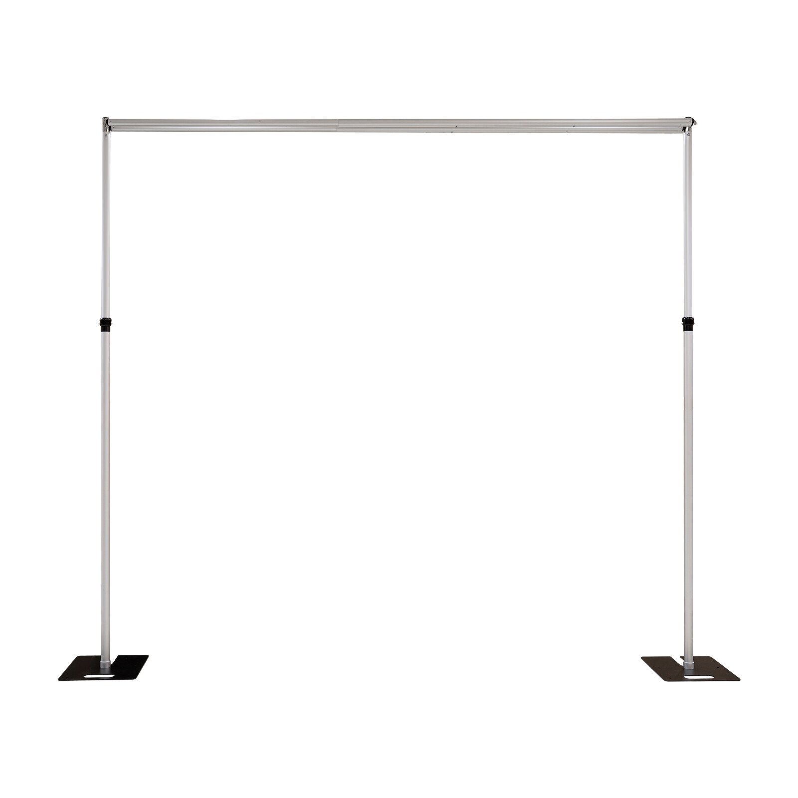DOUBLE CROSS BAR ADJUSTABLE QUICK BACKDROP KIT 10 FT x 10 FT PIPE WITHOUT DRAPE