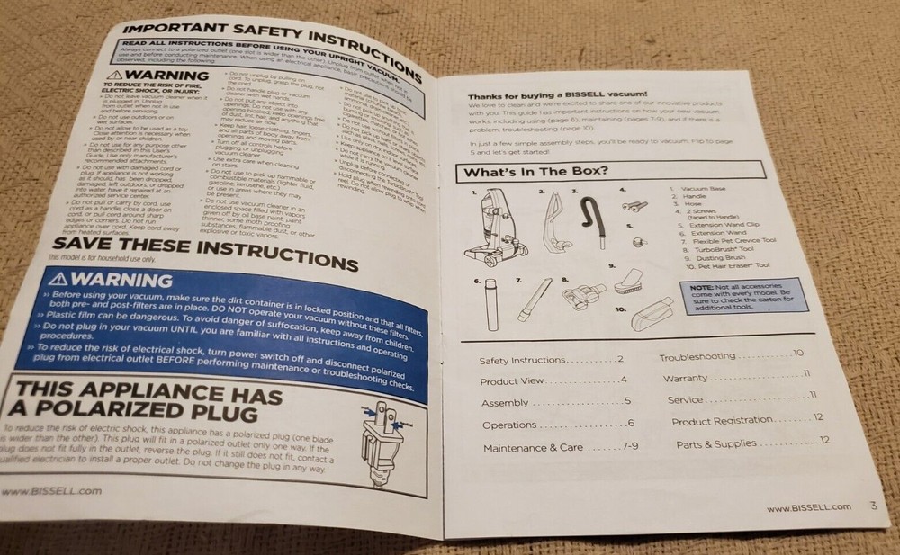 Bissell Cleanview Vacuum User Guide 2383 Series