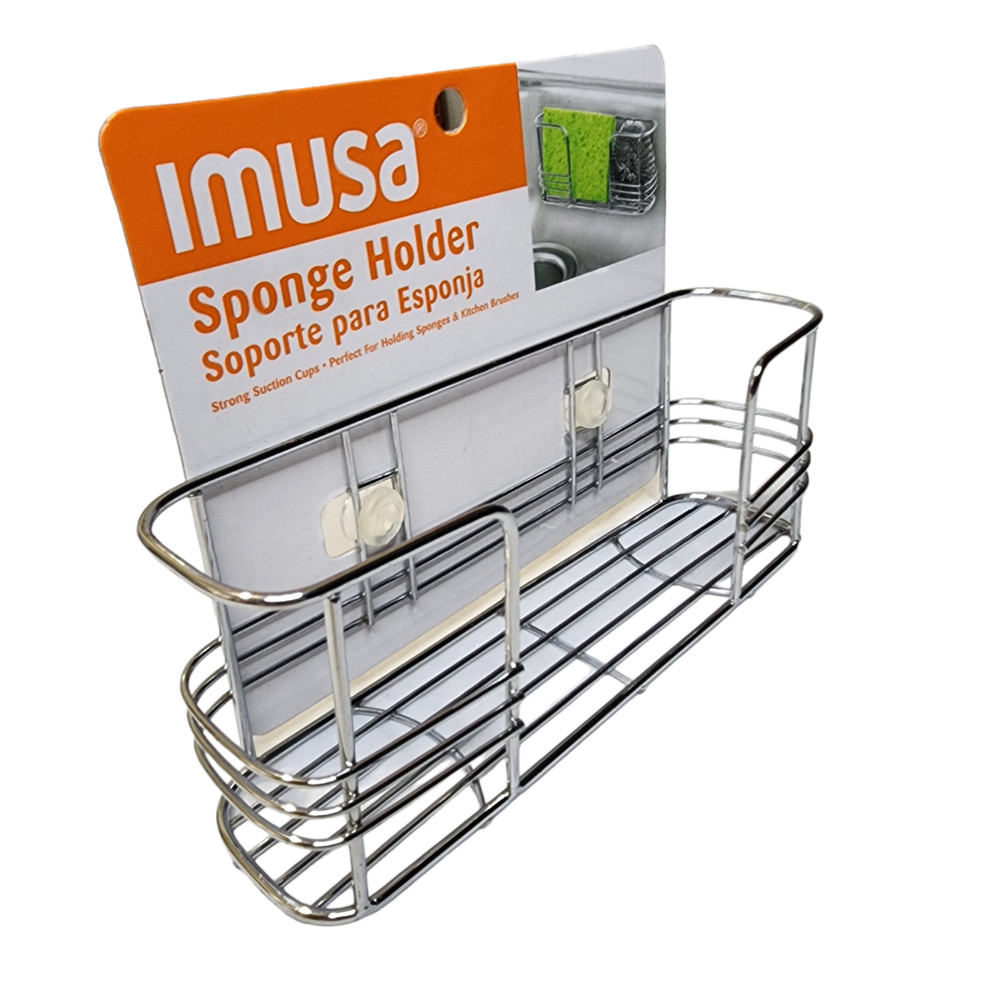 Sponge Holder Chrome Finish Suction Cups