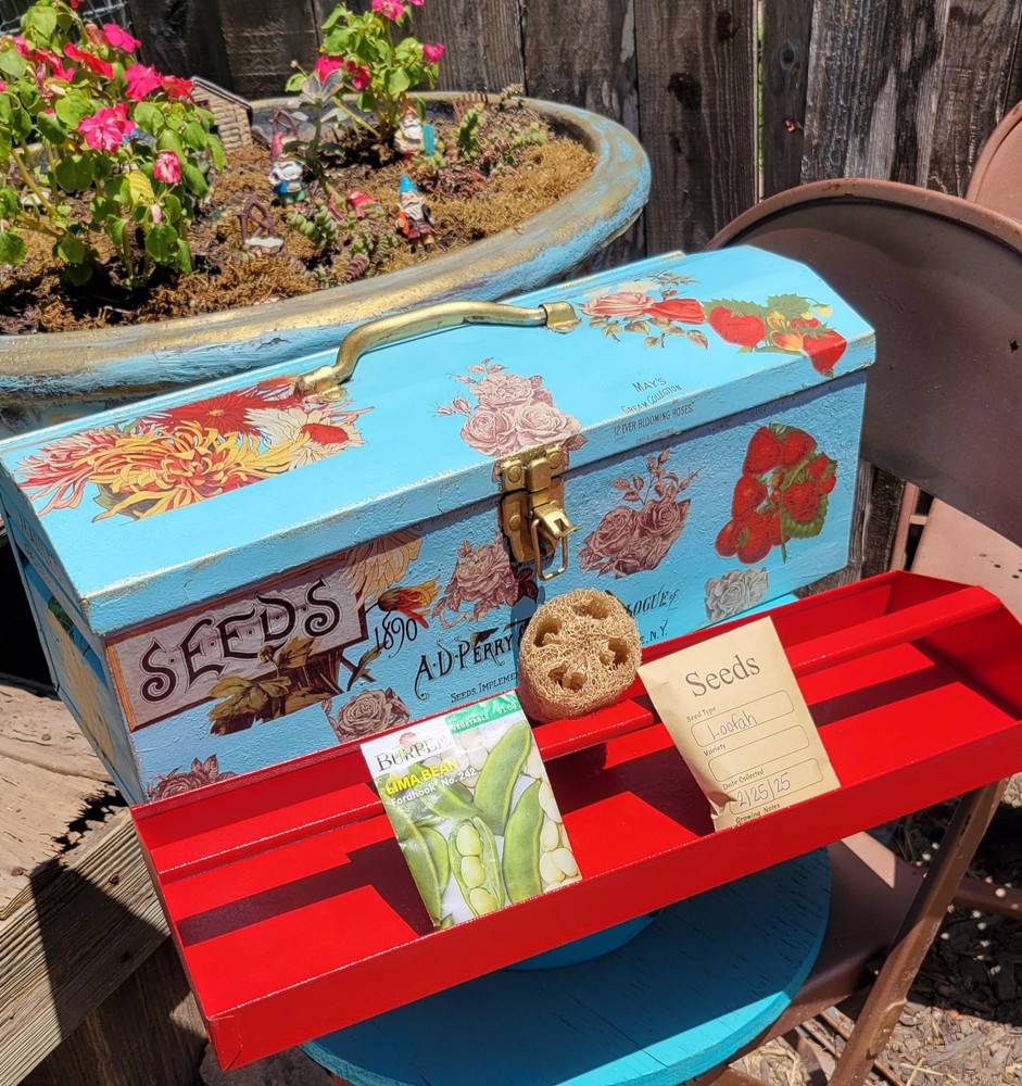 vintage tool box metal