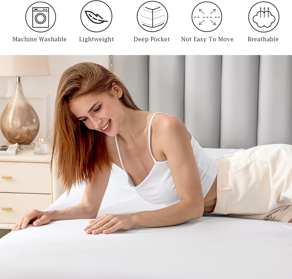 Pure Cotton Fitted Sheets King Size, 300 Thread Count Percale