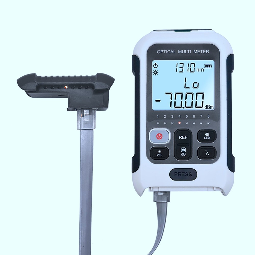 Optical Fiber Power Meter White Fiber Optic Tester For Communication Engineering