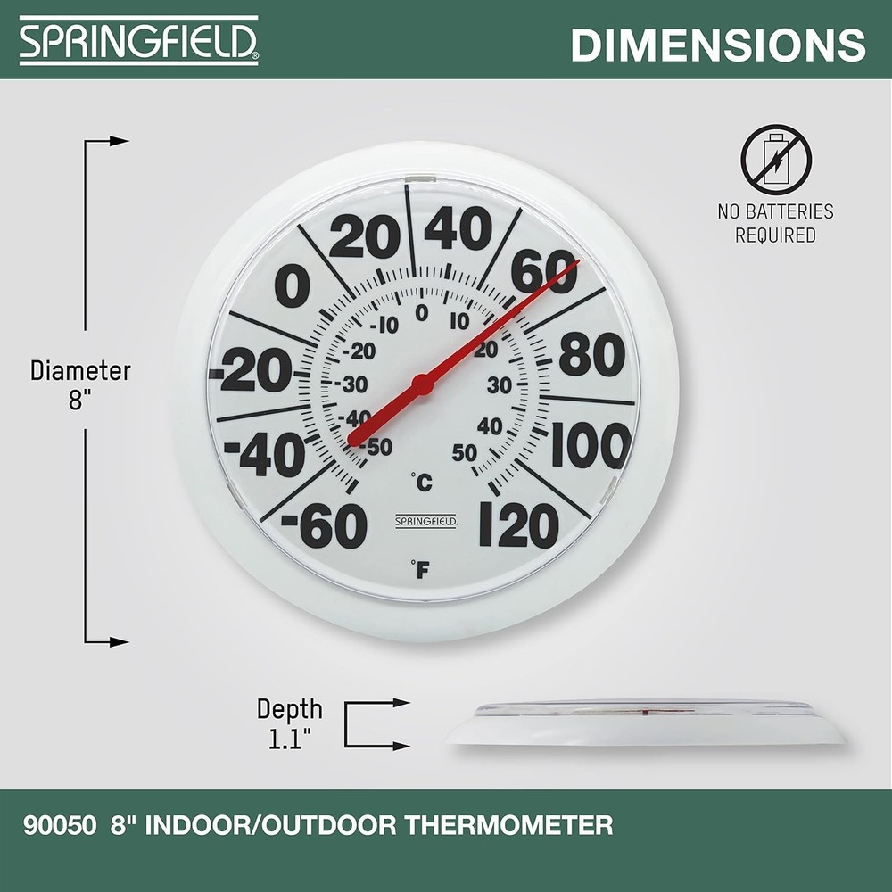 Indoor Outdoor Dial Thermometer