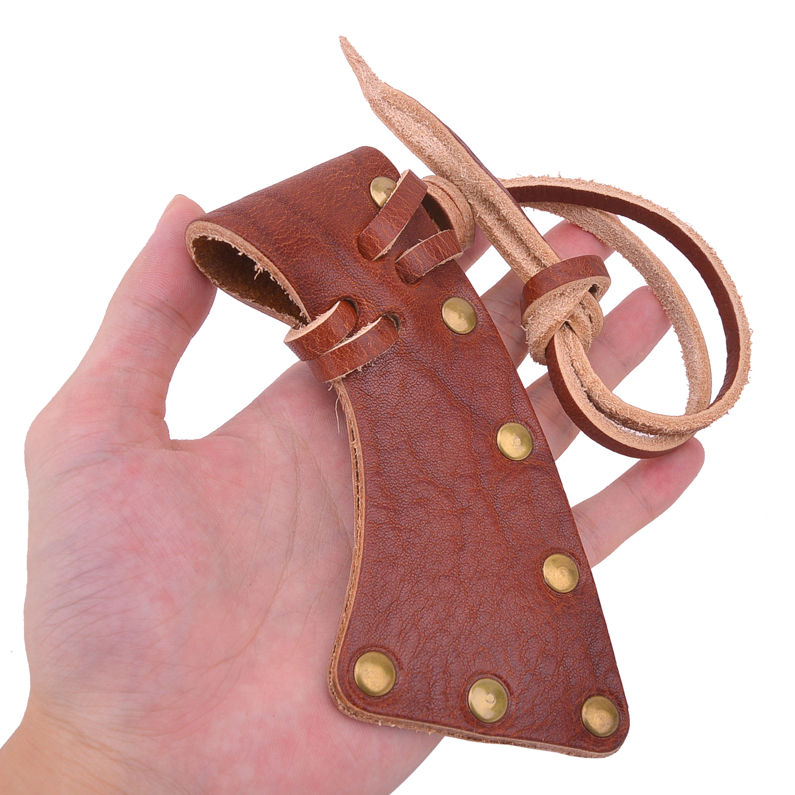 Hunting Holster Leather Axe Hatchet Blade Cover Axe Head Sheath Case in Brown
