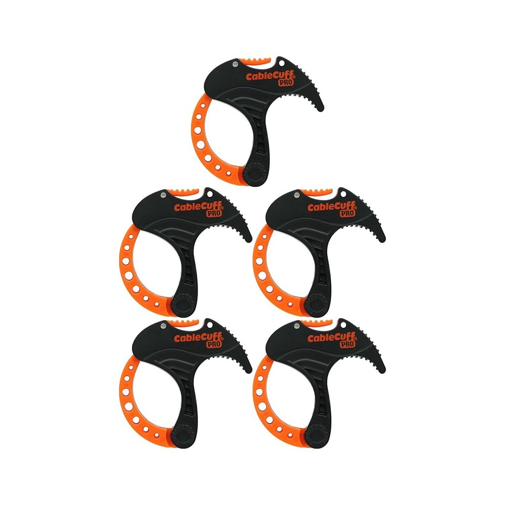Pro 5 Pack 5x Small 1 Inch Diameter Adjustable Reusable Cable Tie Replacement