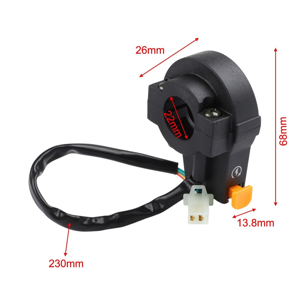 Sleek Design Motorcycle Handlebar Ignition Button 22mm Modification Accessory