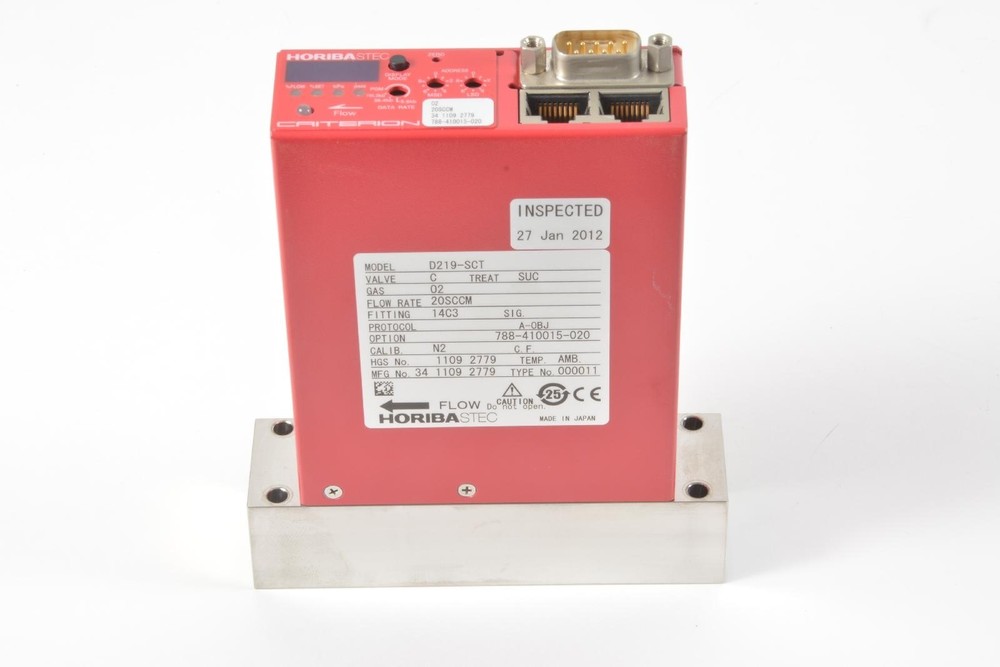 Horiba STEC Criterion D219-SCT O2 20sccm Mass Flow Controller