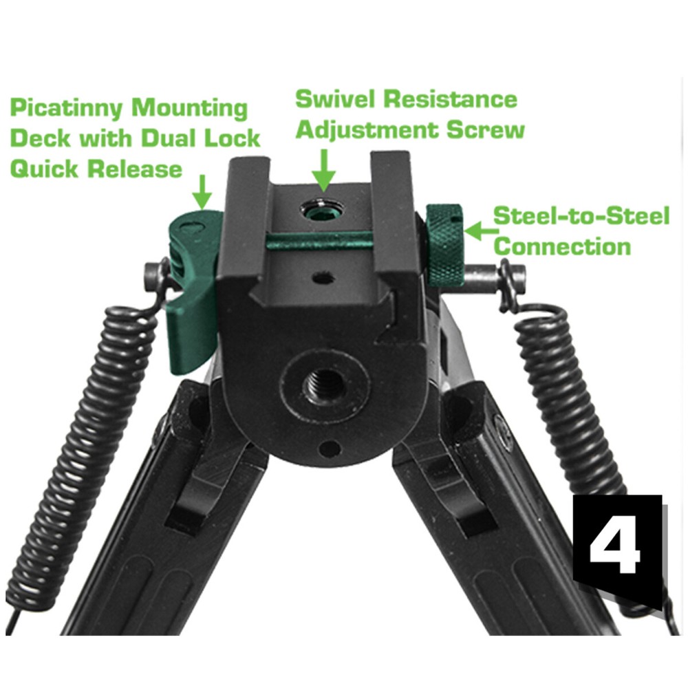 Lion Gears Solid Heavy Duty Cuboid Bi-pod 8.5"-12.5" with Maximum Stability