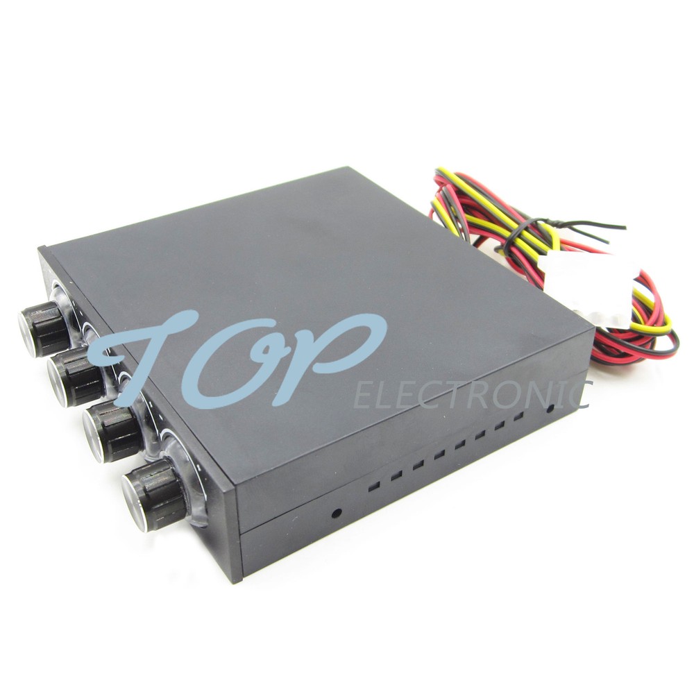 3.5" PC HDD CPU 4 Channel Fan Speed Controller Control Led Cooling Front Panel