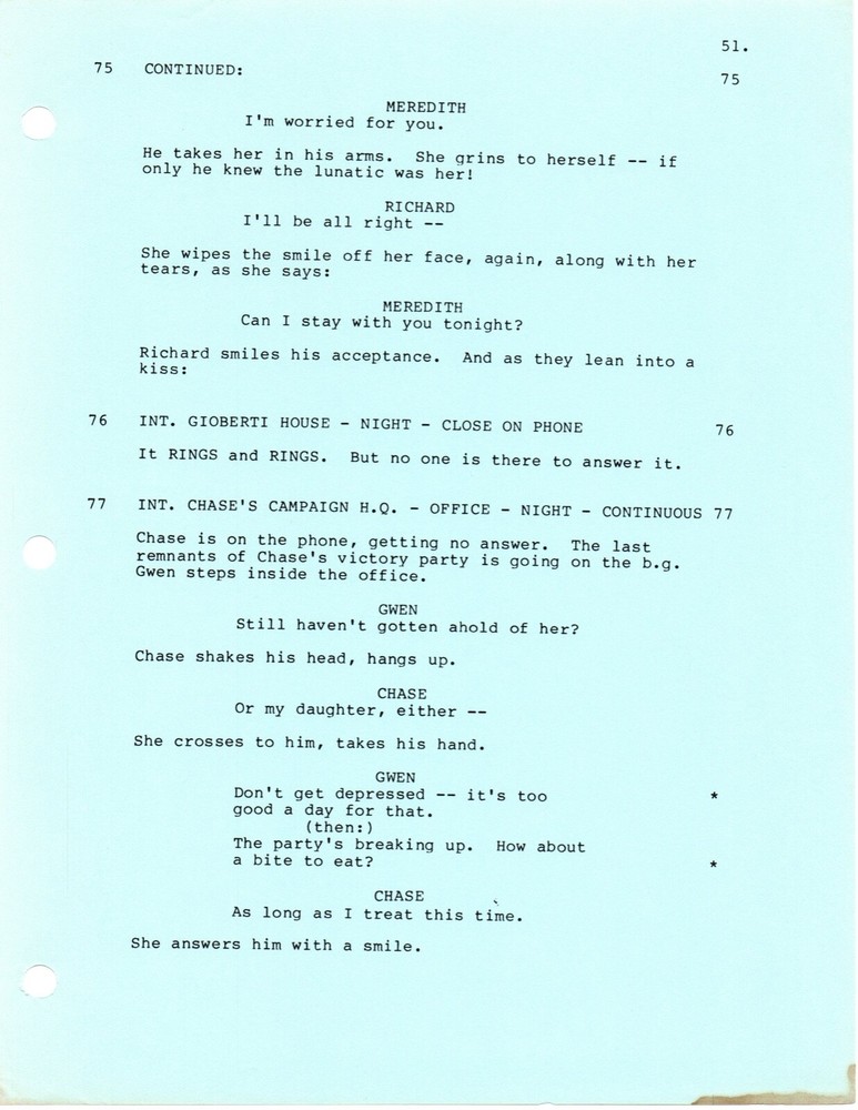 *FALCON CREST - FALSE FRONT (1986) Final Draft Script Caesar Romero, Kim Novak