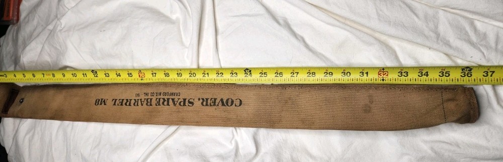ORIGINAL WWII US ARMY M1919 BROWNING M8 SPARE BARREL CARRIER COVER 1943